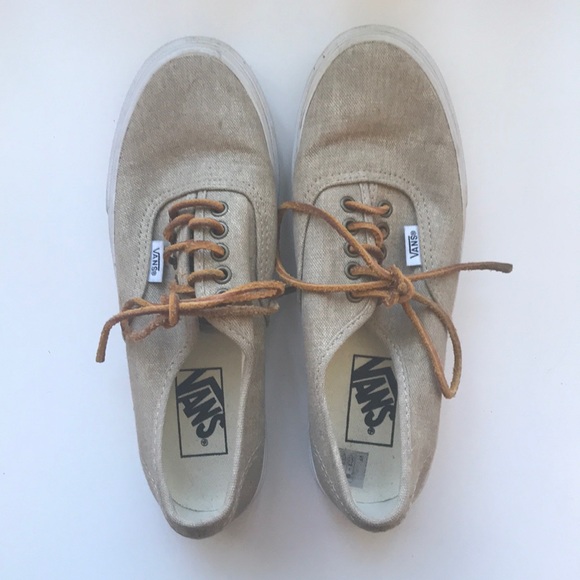 Vans Shoes - VANS beige canvas sneakers
